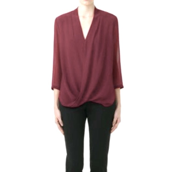 Aritzia silk black draped blouse size S Host Pick!! - Picture 5 of 5